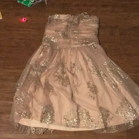 Pink and Gold Homecoming Dress - Picture 2 of 2